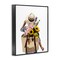 Stupell Industries Woman Carrying Floral Backpack Framed Giclee Art